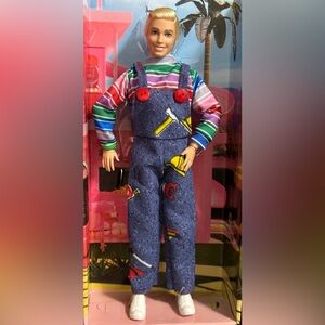 💎 BARBIE THE MOVIE KEN DOLL HALLOWEEN   “CUSTOM” CHUCKY 🔪 ✂️ 🔨 ⛑️